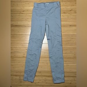 H&M grey skinny pants leggings no pockets size 4 stretchy light grey